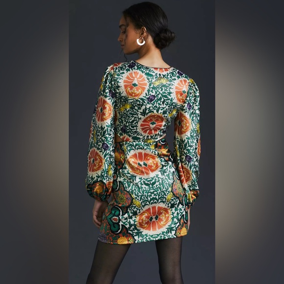 Let Me Be Floral Cut-Out Mini Dress from Anthropologie, Medium - Picture 6 of 11